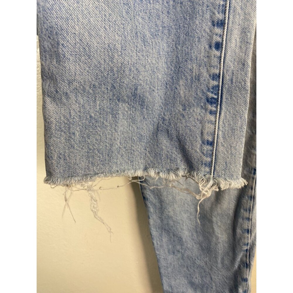 💜 Frame Women's Le Jane Crop Jeans Light Wash Distressed Denim 27 Straight - Picture 15 of 16
